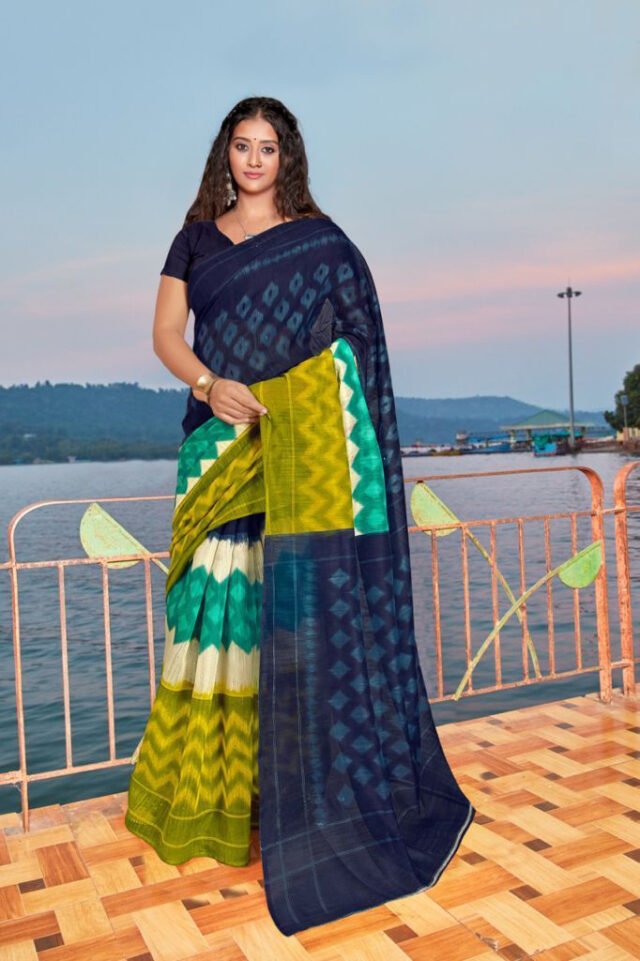 Exclusive Mul Mul Cotton Handloom Print Saree 21