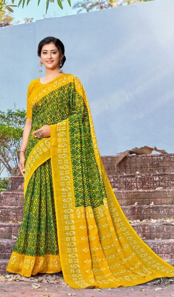 Exclusive Mul Mul Cotton Handloom Print Saree 24