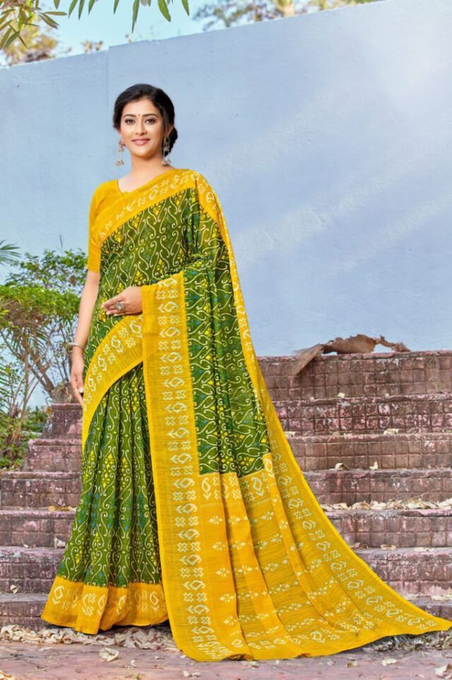 Exclusive Mul Mul Cotton Handloom Print Saree 24