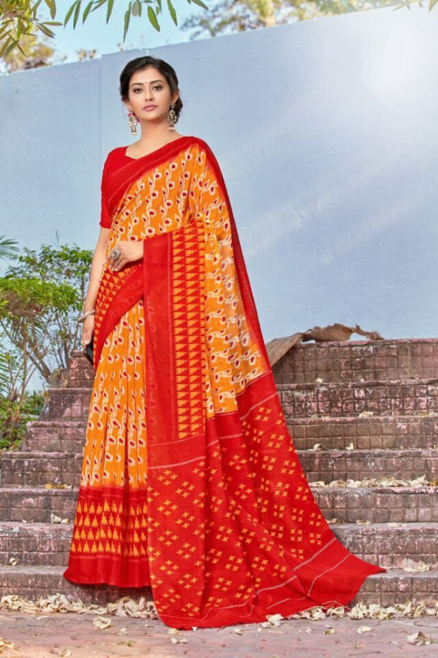 Exclusive Mul Mul Cotton Handloom Print Saree 25