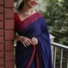 Soft Linen Cotton with Digital Print Saree 02