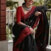 Soft Linen Cotton with Digital Print Saree 04