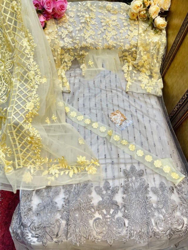 Butterfly Net Heavy Embroidered Pakistani Suits 02