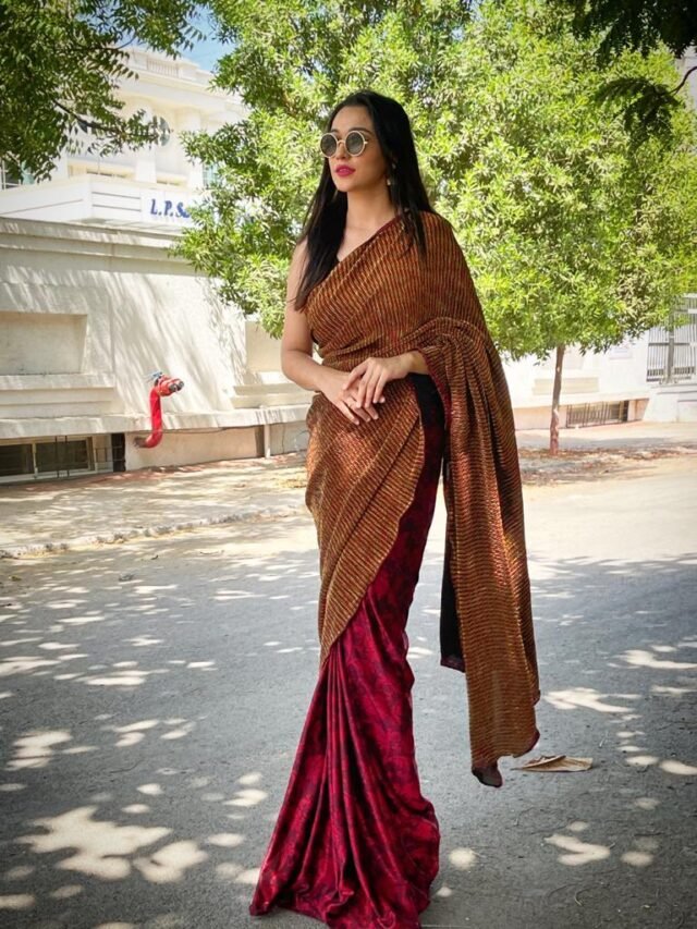 Pure Metallic Saree with Reversible Two Side Cocktail Fabric 02