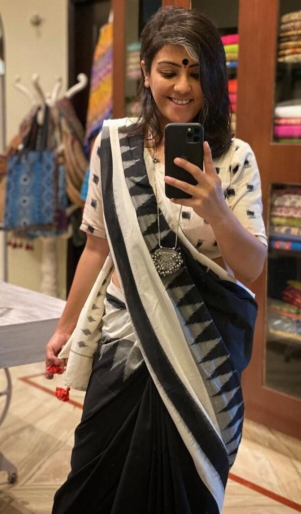 Soft Linen Cotton with Digital Print Saree 06