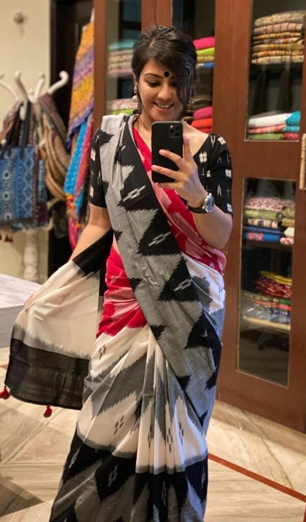 Soft Linen Cotton with Digital Print Saree 09