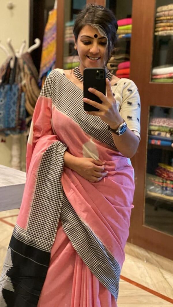 Soft Linen Cotton with Digital Print Saree 13