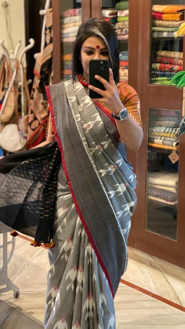 Soft Linen Cotton with Digital Print Saree 14