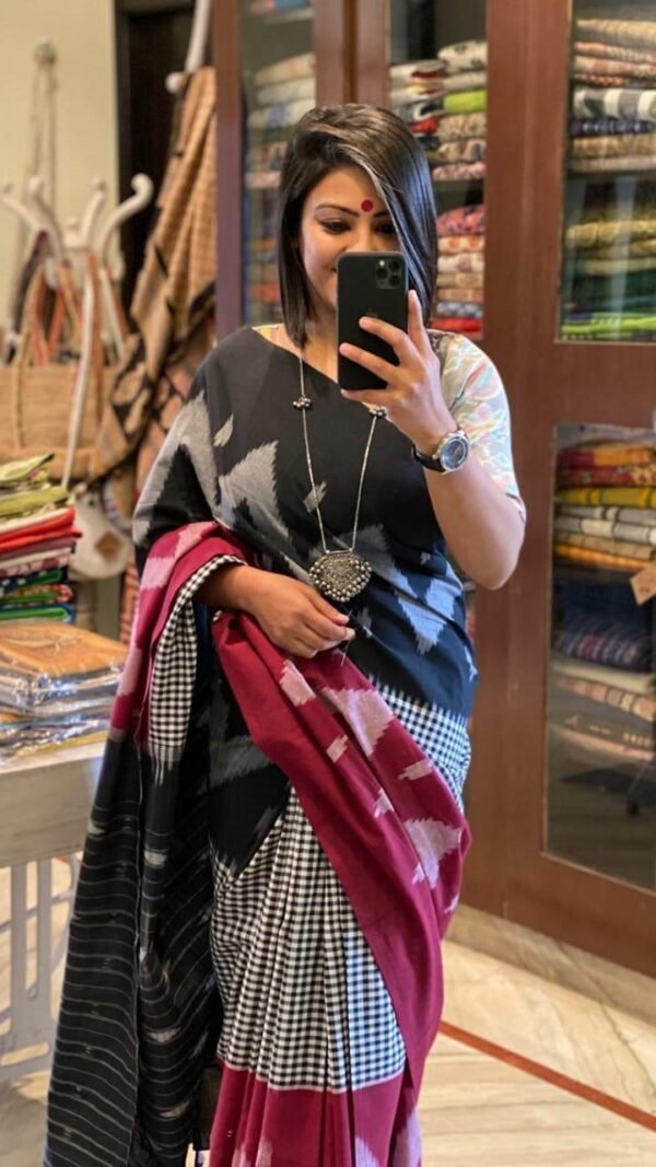 Soft Linen Cotton with Digital Print Saree 15