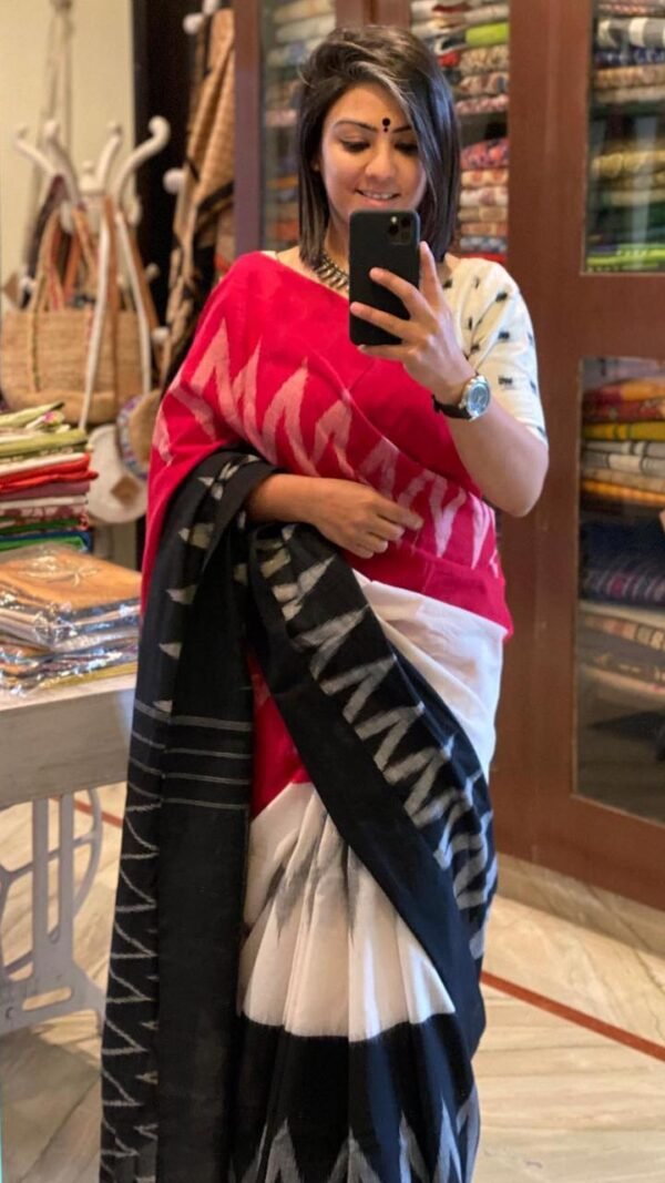 Soft Linen Cotton with Digital Print Saree 17