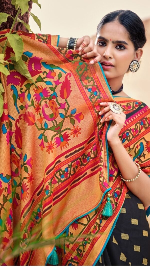 Soft Brasso with Paithani Print Saree 02