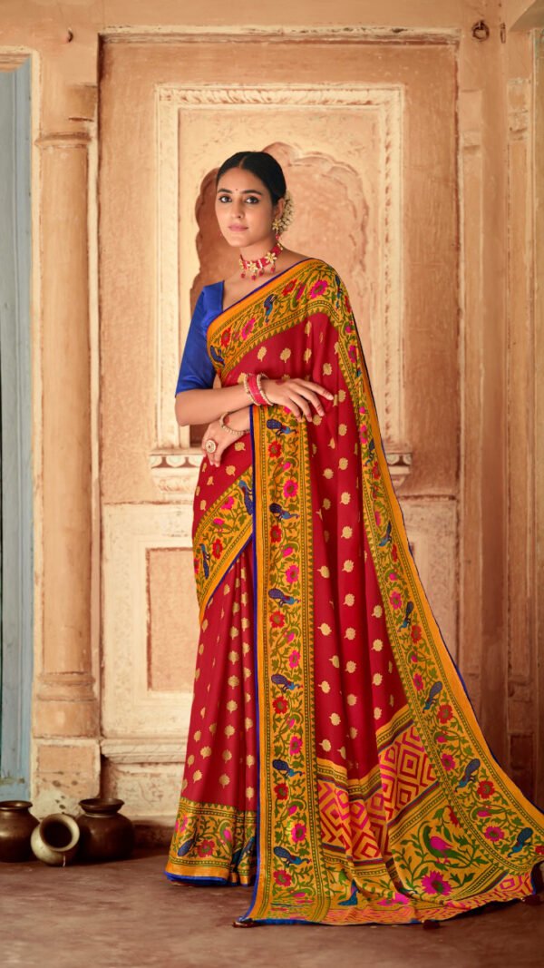 Soft Brasso with Paithani Print Saree 05