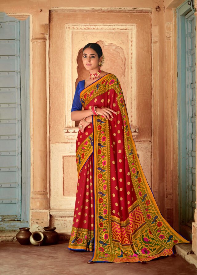 Soft Brasso with Paithani Print Saree 05