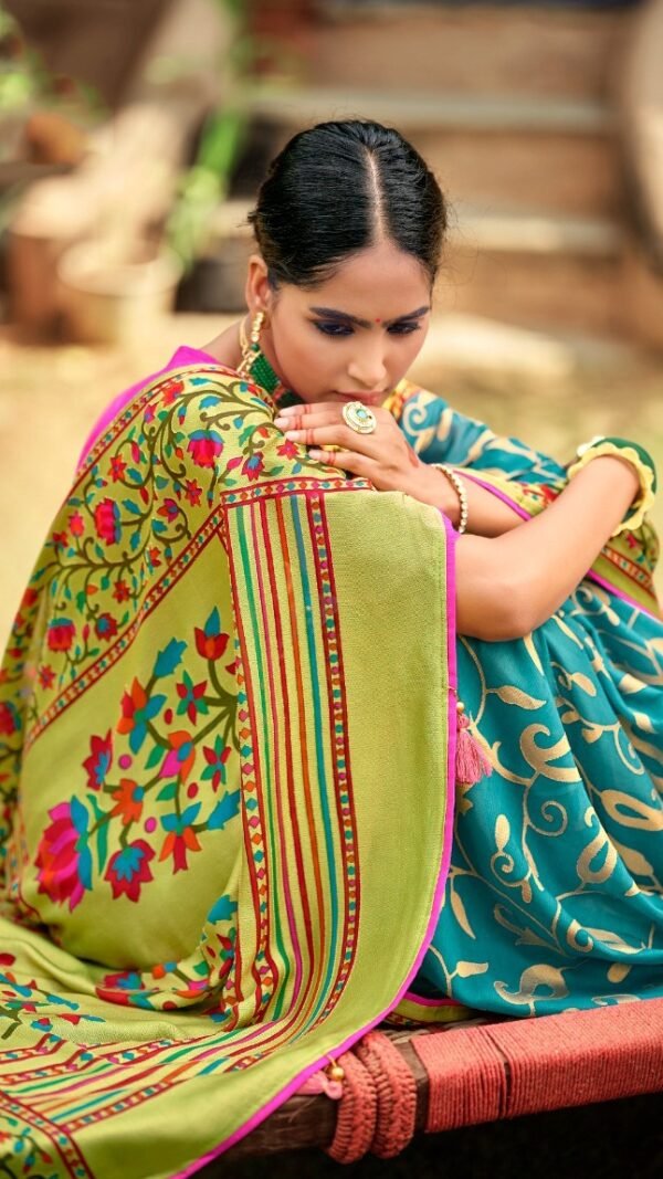 Soft Brasso with Paithani Print Saree 04