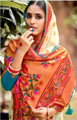 Soft Brasso with Paithani Print Saree 07