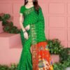 Bandhej Print Art Silk with Zari Waving Border Saree 12