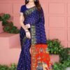 Bandhej Print Art Silk with Zari Waving Border Saree 13