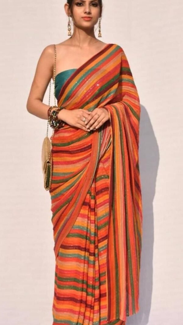 New Bollywood Desinger Vichitra Silk Saree