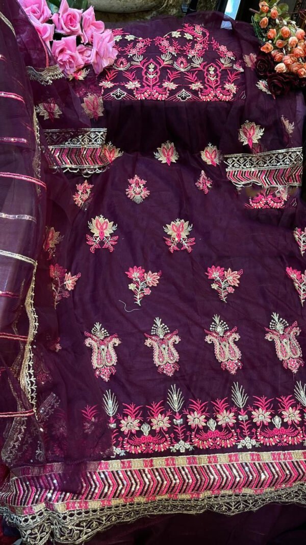 Fox Georgette with Butterfly Net Pakistani Suits 02