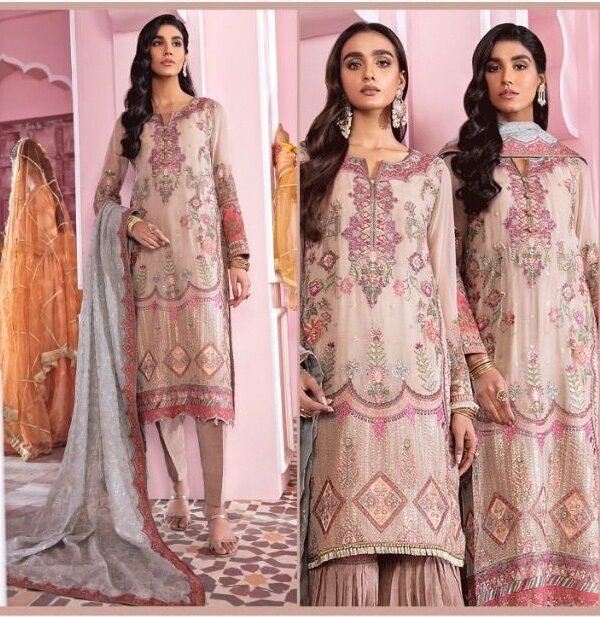 Fox Georgette with Butterfly Net Pakistani Suits 04