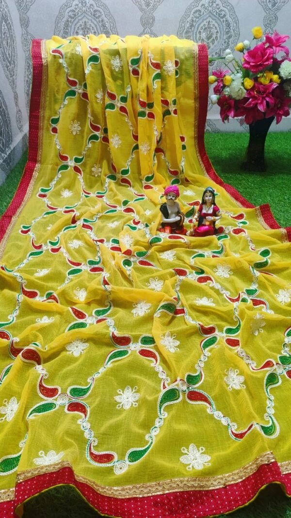 Latest Collection Pure Marble with Chain Work Saree 06