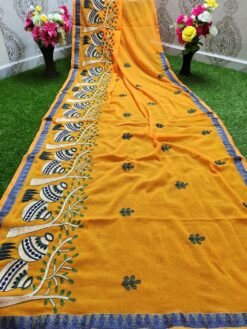 Latest Collection Pure Marble with Chain Work Saree 12