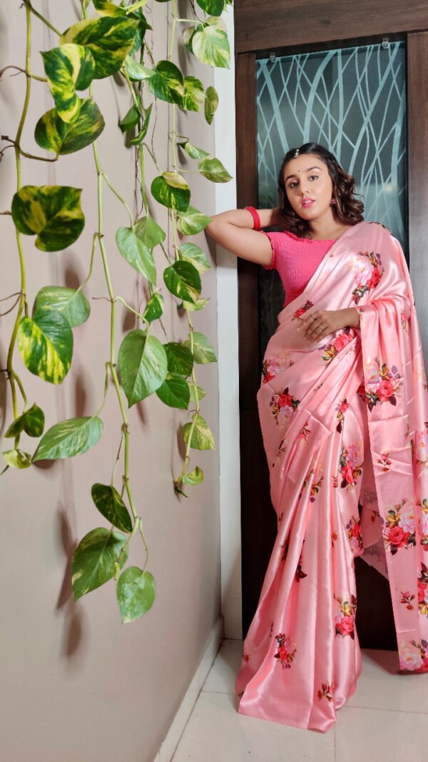 Japan Satin Silk Digital Printed Saree 04