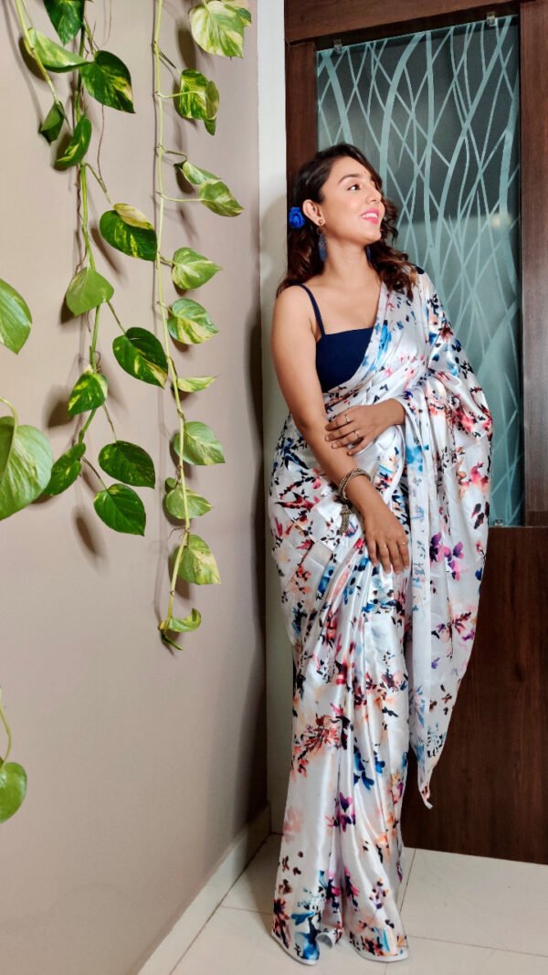 Japan Satin Silk Digital Printed Saree 05