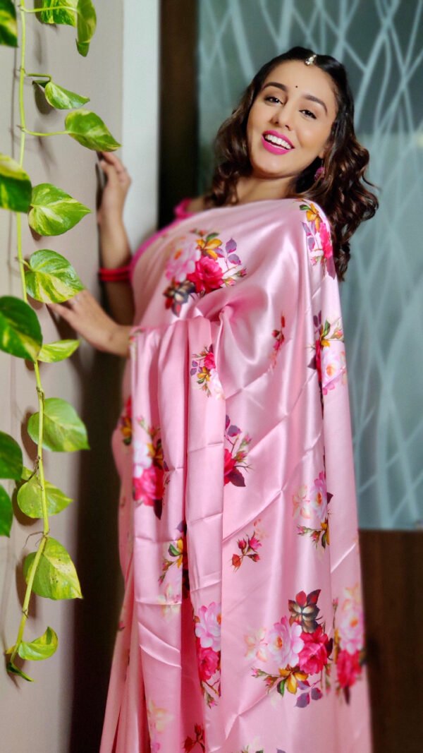 Japan Satin Silk Digital Printed Saree 04
