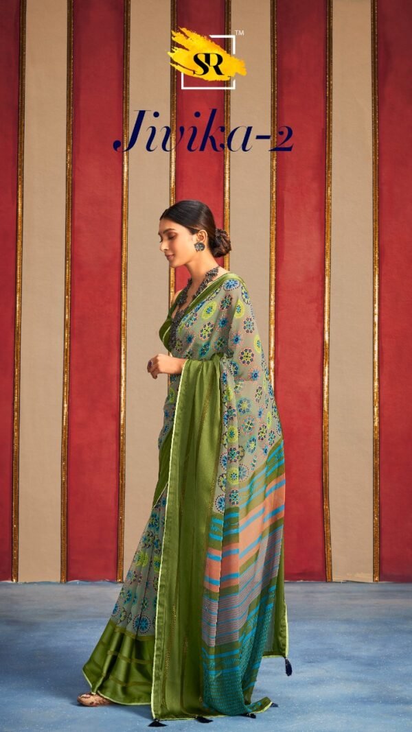 Weightless Sartin Border with Applics Saree 09