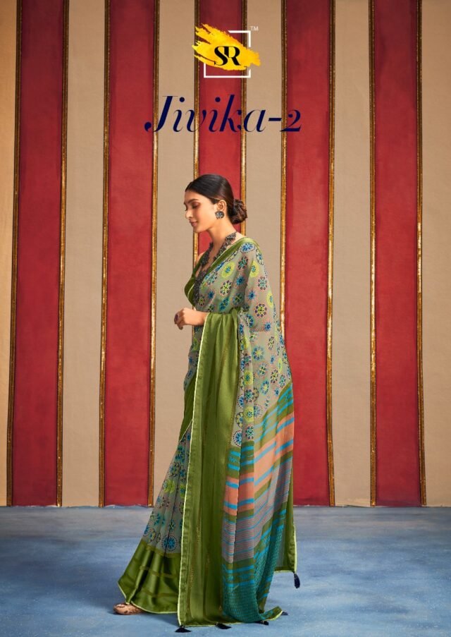 Weightless Sartin Border with Applics Saree 09