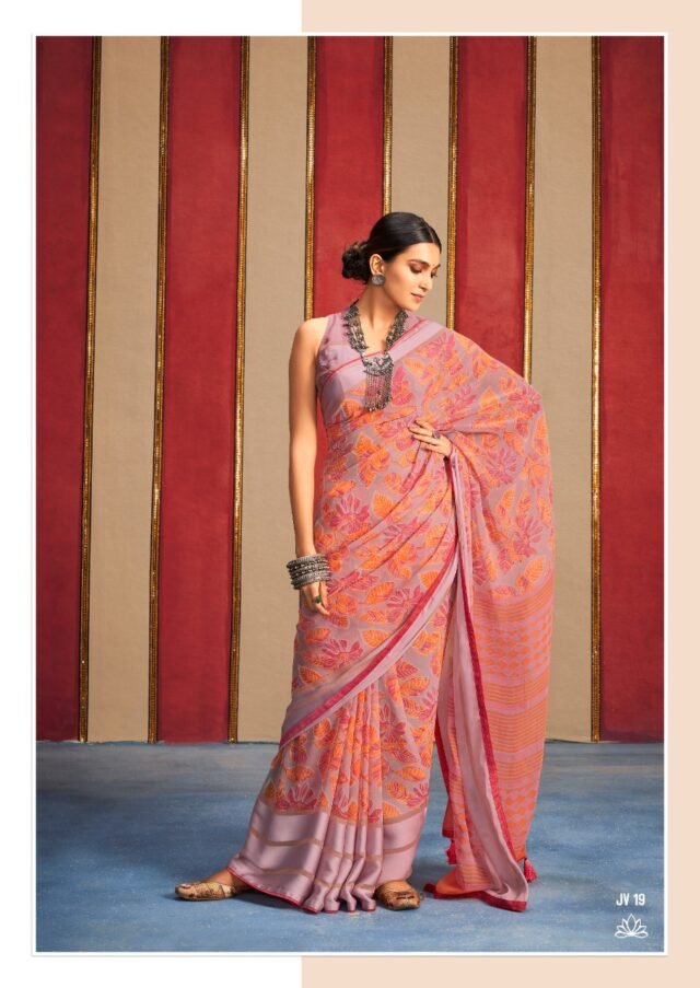 Weightless Sartin Border with Applics Saree 01