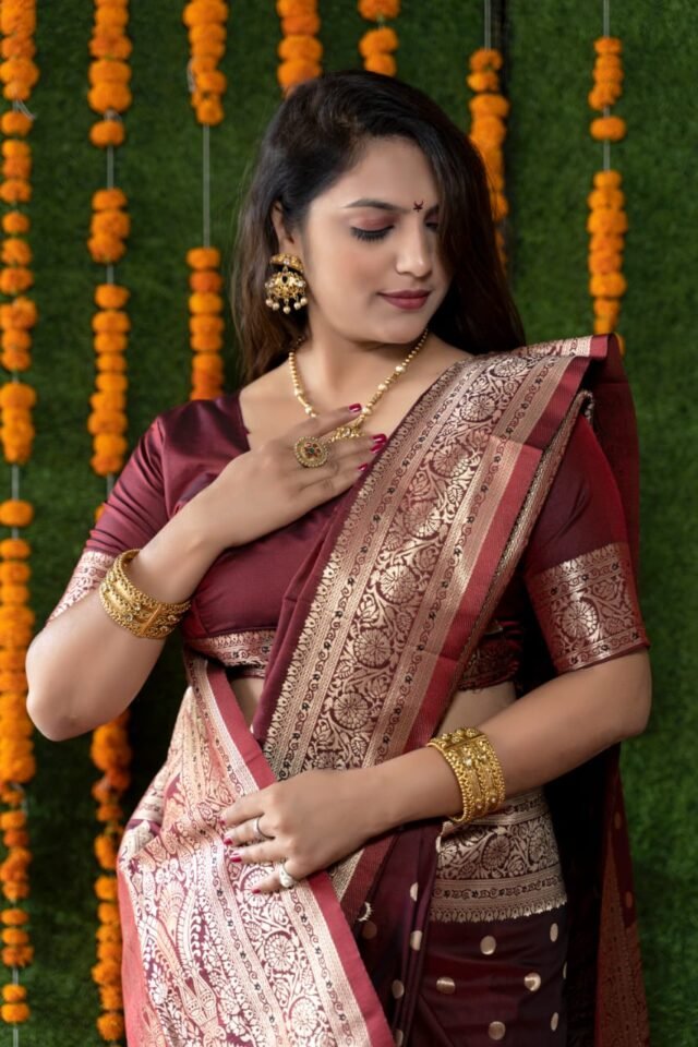 Kanchipuram Pure Silk Handloom Saree with Pure Jari 02