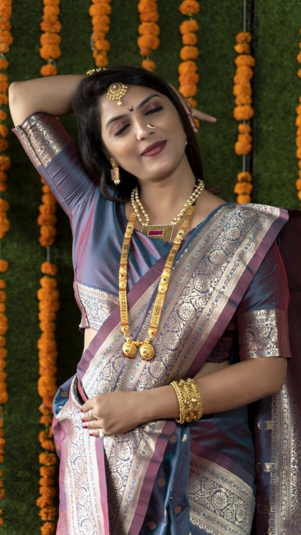 Kanchipuram Pure Silk Handloom Saree with Pure Jari 04