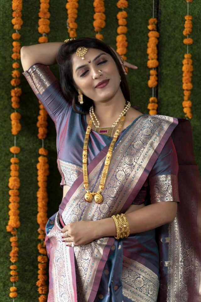 Kanchipuram Pure Silk Handloom Saree with Pure Jari 04