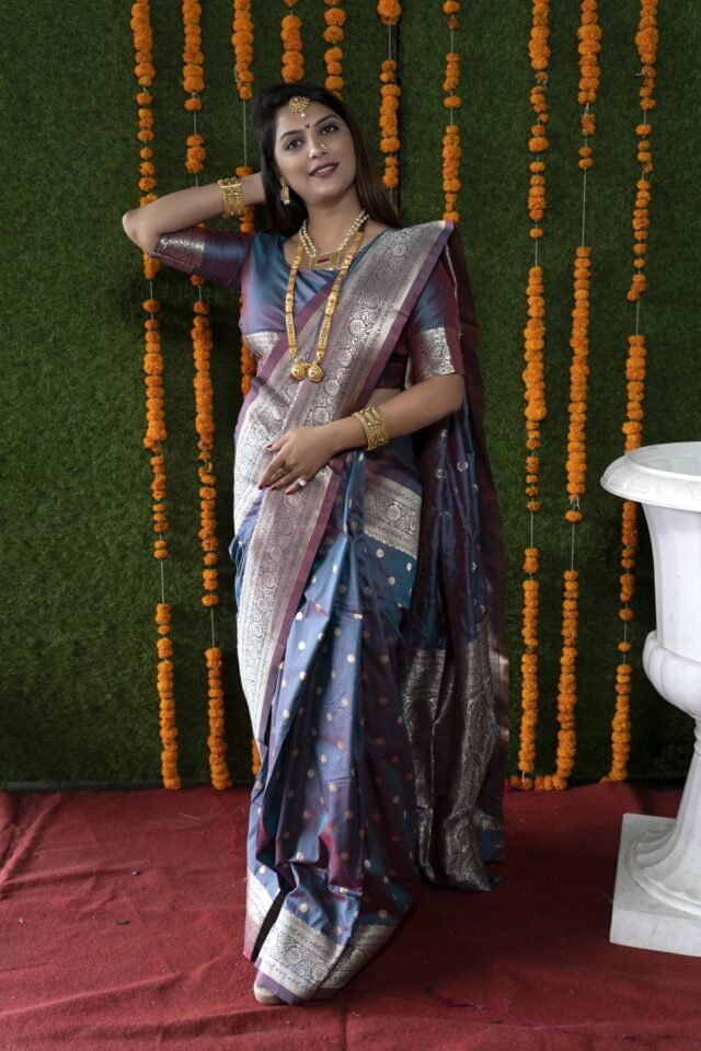 Kanchipuram Pure Silk Handloom Saree with Pure Jari 04