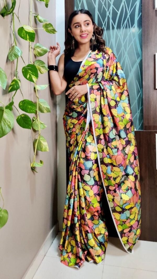 Japan Satin Silk Digital Printed Saree 08