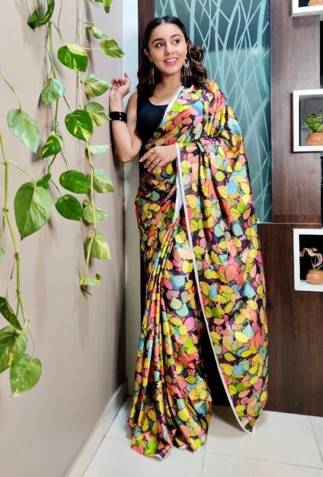 Japan Satin Silk Digital Printed Saree 08