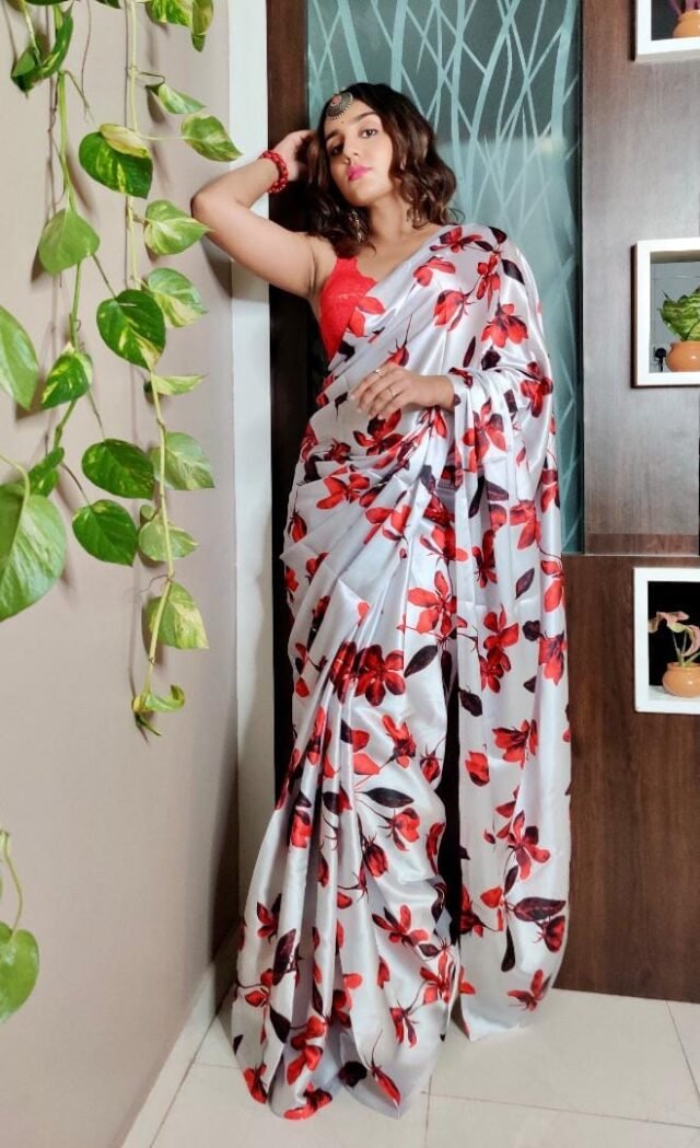 Japan Satin Silk Digital Printed Saree 09