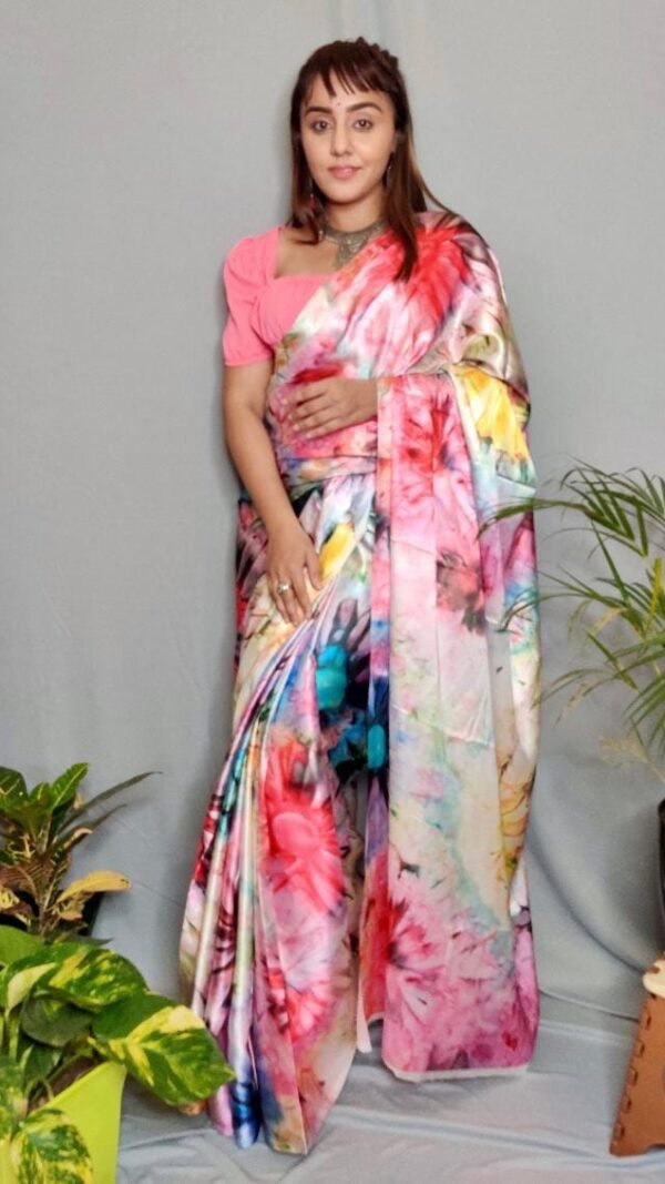 Japan Satin Silk Digital Printed Saree 10