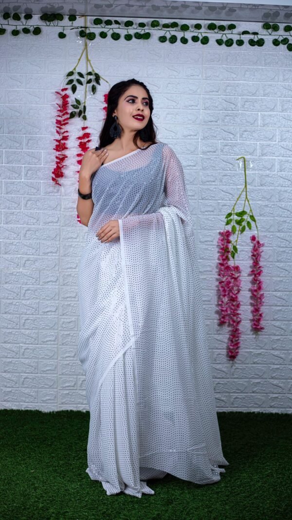 Heavy Georgette with Sequence Print Saree 03