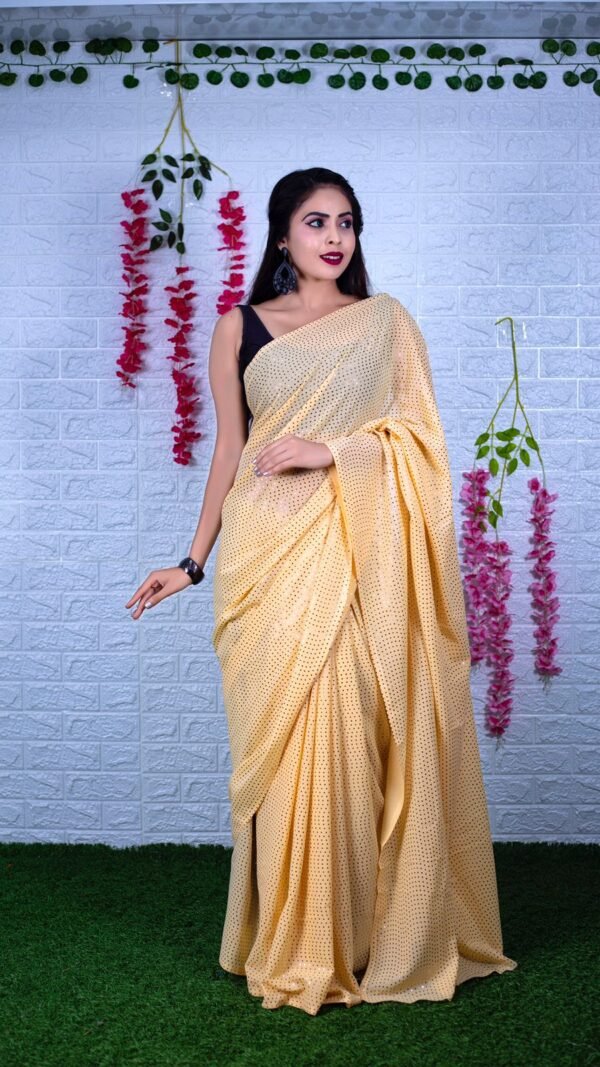 Heavy Georgette with Sequence Print Saree 04