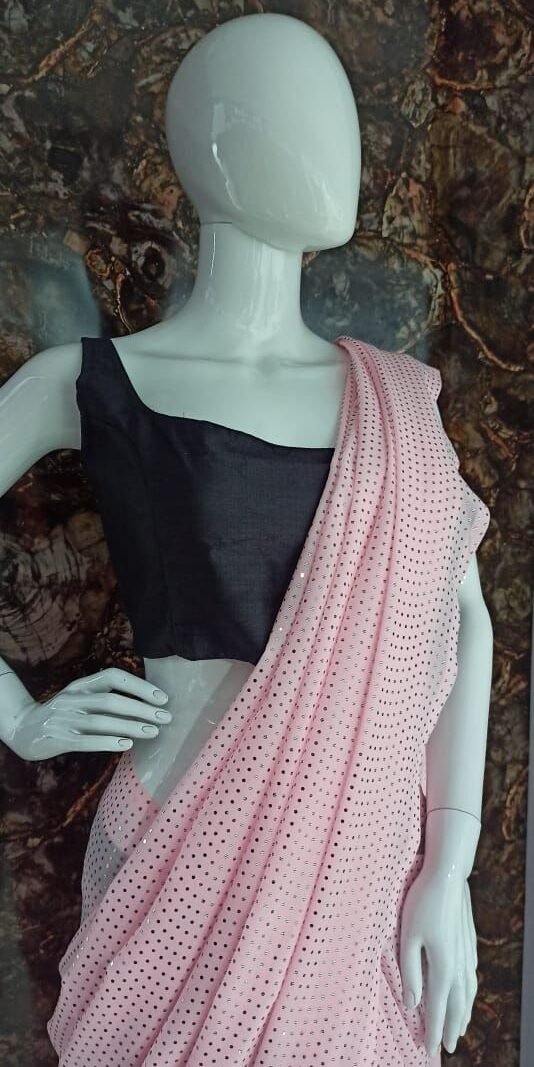 Heavy Georgette with Sequence Print Saree 01