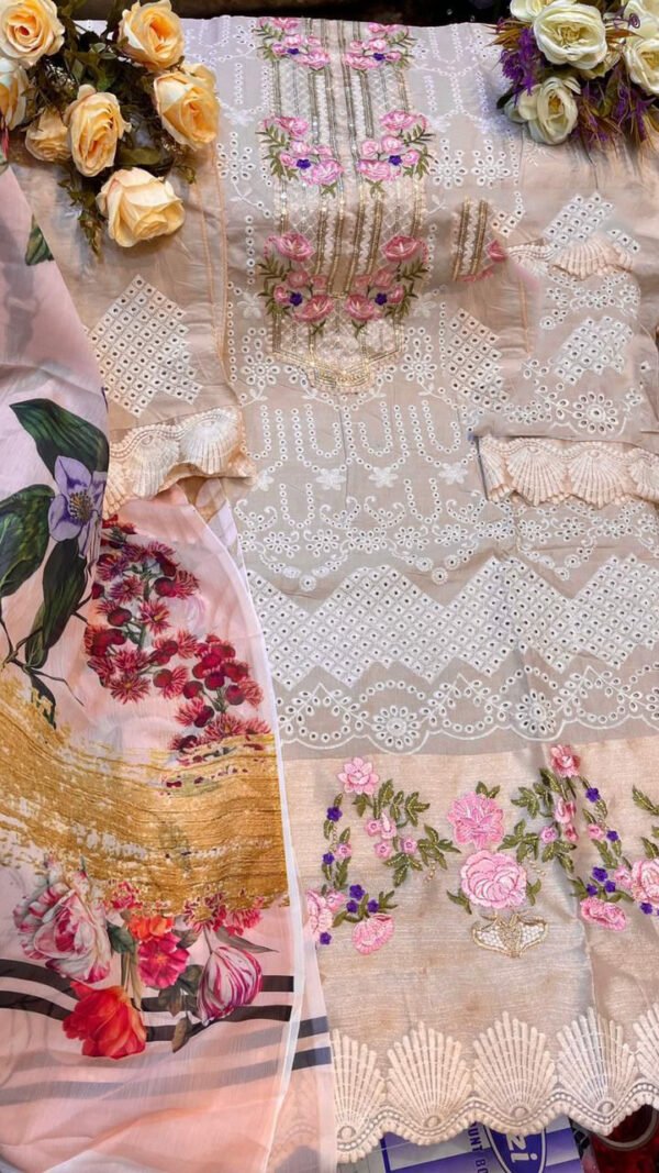 Pakistani Lawn Cotton Heavy Embroidered Suits 02