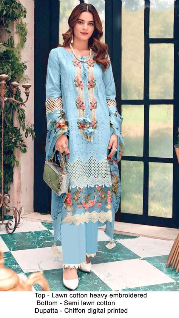 Pakistani Lawn Cotton Heavy Embroidered Suits 03