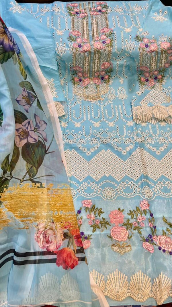 Pakistani Lawn Cotton Heavy Embroidered Suits 03
