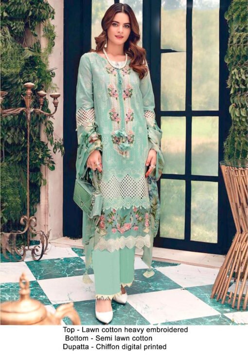 Pakistani Lawn Cotton Heavy Embroidered Suits 04