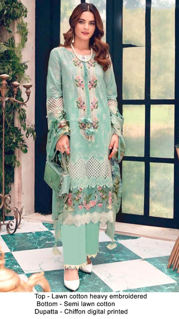 Pakistani Lawn Cotton Heavy Embroidered Suits 04