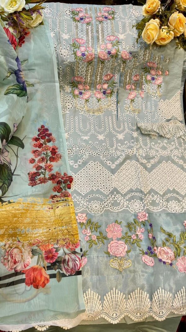 Pakistani Lawn Cotton Heavy Embroidered Suits 04