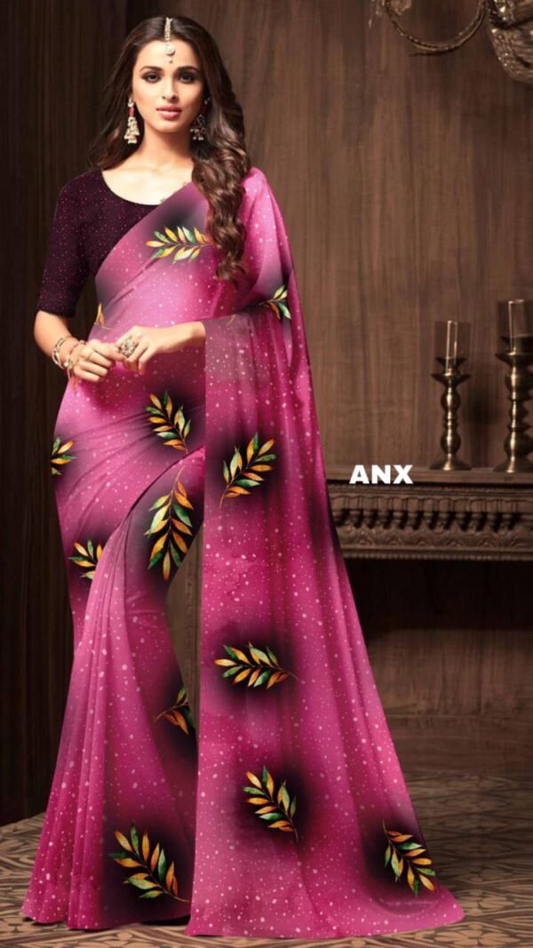 Heavy Satin Silk Digital Printed Saree 02